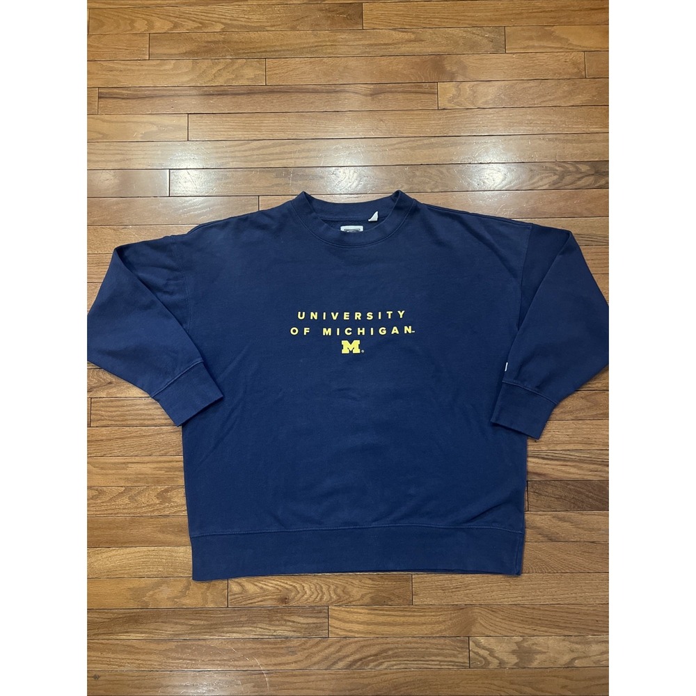 Tailgate Clothing Co Michigan Wolverines Sweatshirt XL Navy Blue Crewneck Mens